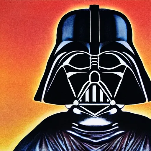 Prompt: darth vader in the style of man ray