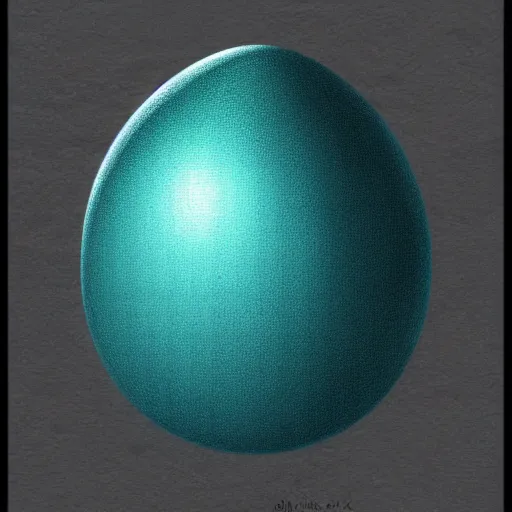 Image similar to a very detailed color drawing of fantasy dragon egg on a black background, cyberpunk digital art