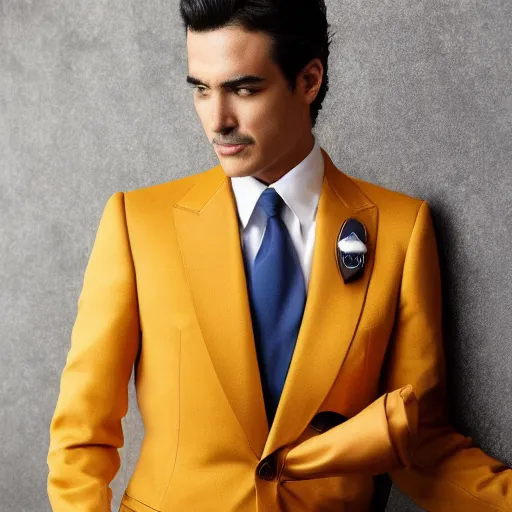 Prompt: Photo of Mario wearing a Hermes Tuxedo, luxury, ultra-detailed, 4k high resolution,