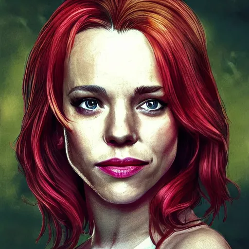 Prompt: Rachel McAdams as a catgirl, concept art, cinematic, vibrant