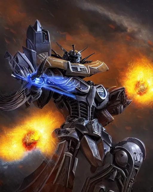 Image similar to the autobot bumblebee in the world of Diablo, battling demons, winter, blizzard