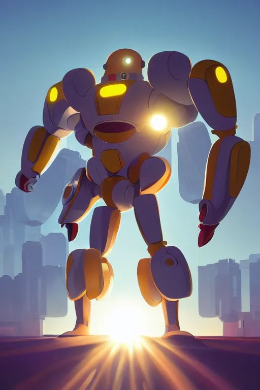 Image similar to metabots medabots medarotto medarot robot minimalist comics, behance hd by jesper ejsing, by rhads, makoto shinkai and lois van baarle, ilya kuvshinov, rossdraws global illumination ray tracing hdr radiating a glowing aura