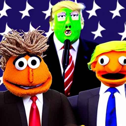 Image similar to Donald Trump as a muppet