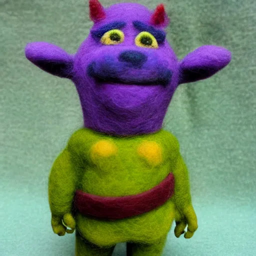 Image similar to shrek needle felted + needle felting art