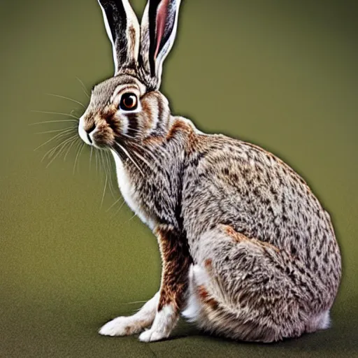 Image similar to a hare - cat - hybrid, animal photography