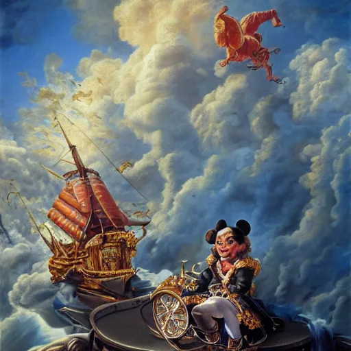 Image similar to Bolting, Realistic, Regal, Refined, Detailed Digital Art, Michael Cheval, Walt Disney (1937), François Boucher, Oil Painting, Steampunk, Highly Detailed, Cinematic Lighting, Unreal Engine, 8k