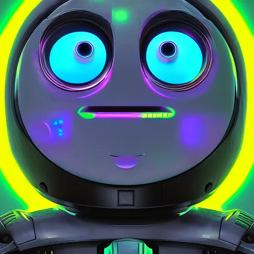 Prompt: circle in the middle is a portrait of the robot original walle by pixar in the style of cyberpunk neon, art, highly detailed colorful image, sharp focus, logo, icon, black background, photo realistic, cinematic, concept art, unreal render by michal kvac