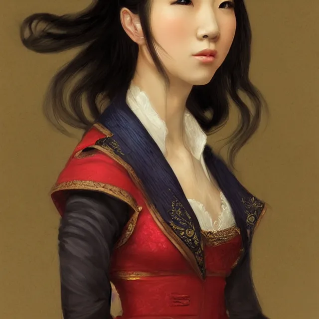 Image similar to beautiful women with oriental faces, character portrait, sharp, digital matte painting, by asher brown durand, trending on artstation