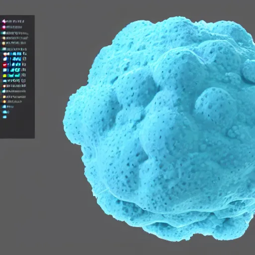 Prompt: 3 d concept render of eukaryotic cell molecular pore, solved with cryo - em