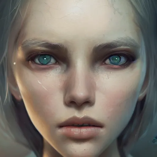 Image similar to a girl with slit eyes, very beautiful face, 8 k resolution, highly detailed, surrealism, by wlop, greg rutkowski, artstation, unreal engine, rossdraws