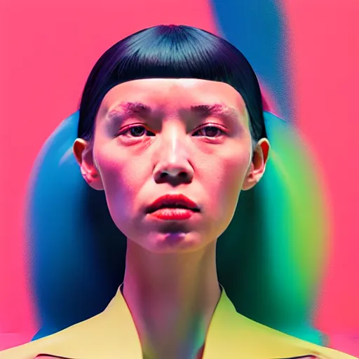 Image similar to abstract 3d female portrait age five by james jean and Jason Chan, rendering, redshift, octane