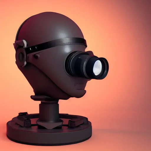 Image similar to modular item, sci-fi night vision goggles, hard surface, very realistic, studio lighting , product shot, high quality, 4k , 8k