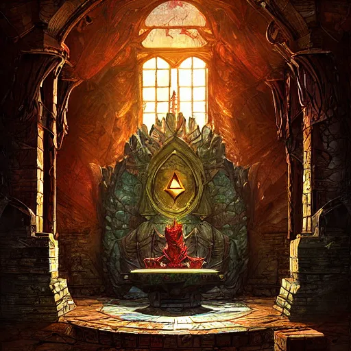 Image similar to The dragon of time in his otherworldly throne room by Marc Simonetti