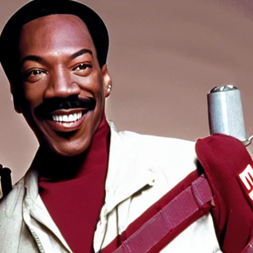 Prompt: Eddie Murphy as a Ghostbusters