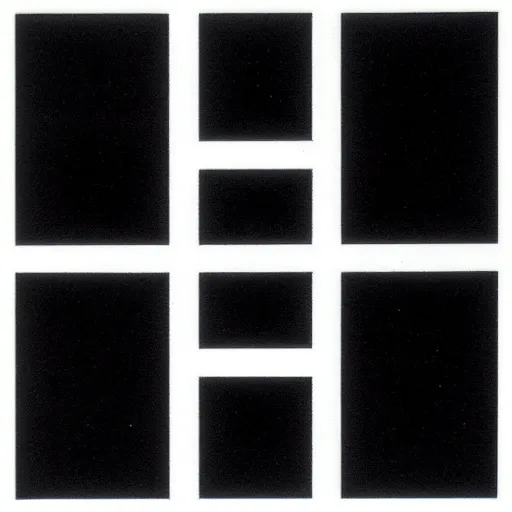 Prompt: minimal geometric card symbol by karl gerstner, monochrome