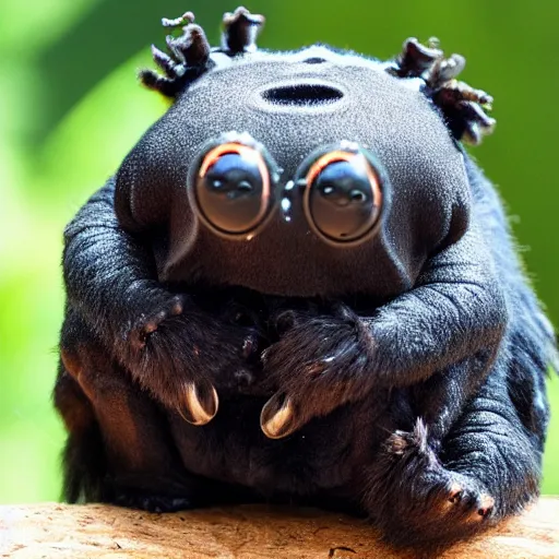 Image similar to A Tardigrade covered in black fur