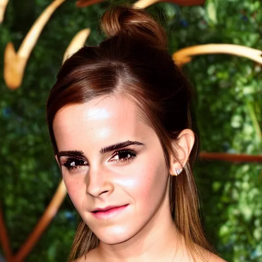 Image similar to half emma watson half kim kardashian