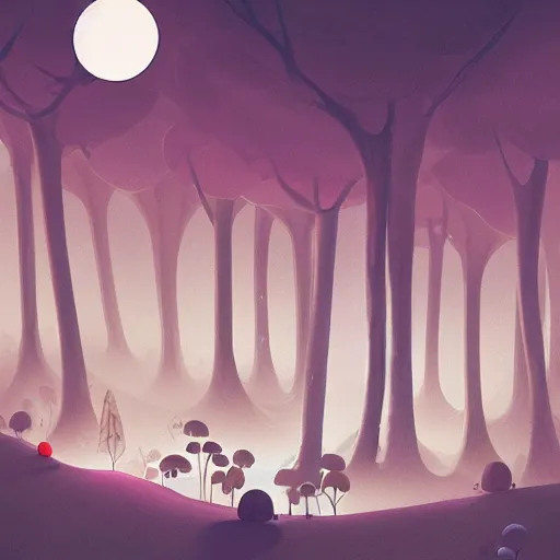 Image similar to a matte digital painting of a candy forest at night, watercolor, volumetric macro photography, children illustration, by goro fujita