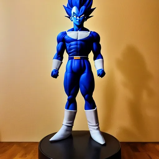 Image similar to statue of vegeta from dragon ball z, detailed and without artifacts