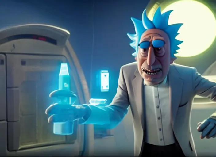 Image similar to film still of rick sanchez in the new scifi movie 4 k,,,,,,,,,,,,,,,,,,,,,,,,,,,,,,,,,,,,,,,,,,,,,,,, rick and morty