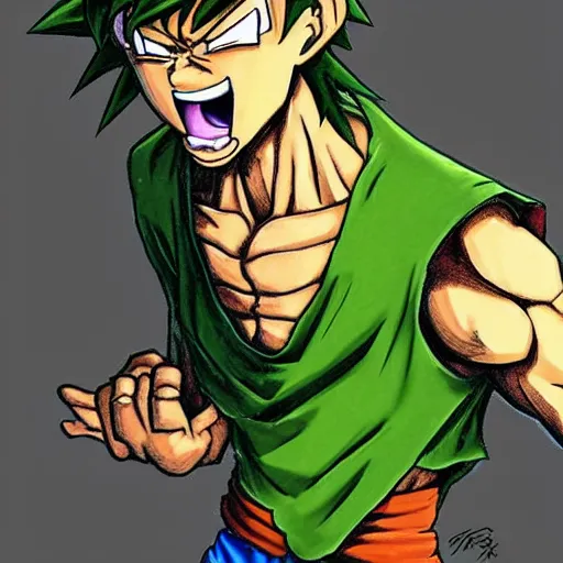 shaggy rogers(as the legendary super saiyan) powering, Stable Diffusion