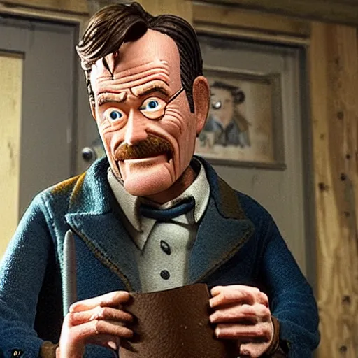 Prompt: A still of Bryan Cranston in the film Coraline, highly detailed, very detailed, extremely detailed, detailed, HD Quality, taken in the mid 2000s, film still