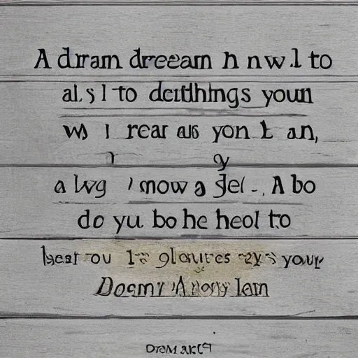 Image similar to a dream, all a dream, that ends in nothing, and leaves the sleeper where he lay down, but i wish you to know that you inspired it.