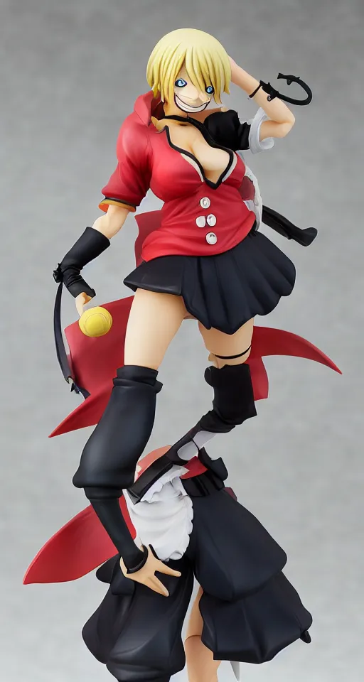 Prompt: anime, one piece, nico, cosplay, figurine, detailed product photo