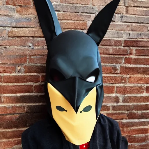 Image similar to rabbit dressed as batman