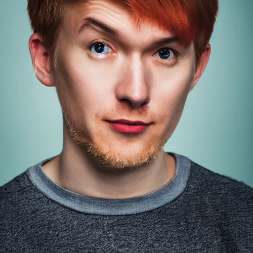 Image similar to Linus from LinusTechTips, XF IQ4, 150MP, 50mm, f/1.4, ISO 200, 1/160s, natural light, Adobe Photoshop, Adobe Lightroom, DxO Photolab, Corel PaintShop Pro, rule of thirds, symmetrical balance, depth layering, polarizing filter, Sense of Depth, AI enhanced