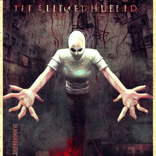 Image similar to the body floating, terror silent hill game poster printed on playstation 2 video game box , Artwork by Sergey Kolesov, cinematic composition