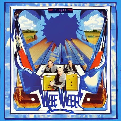 Prompt: blue weezer album