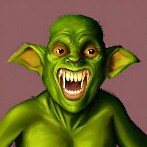 Prompt: a cheeky goblin. Digital painting. Concept art.