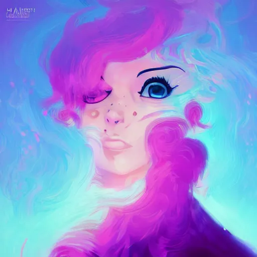 Image similar to the cotton candy kiss of transcendental bliss, in the style of pascal blanche from artstation, digital art