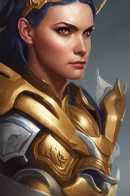 Image similar to amazon valkyrie athena, d & d, fantasy, portrait, highly detailed, headshot, digital painting, trending on artstation, concept art, sharp focus, illustration, art by artgerm and greg rutkowski and magali villeneuve