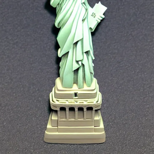 Prompt: the statue of liberty made of ivory