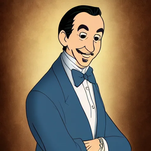 Image similar to a portrait of walt disney in isekai style