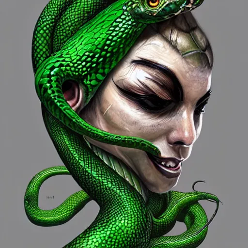 Prompt: a green snake-head female assassin, snake-head female assassin,snake-head female assassin, snake-head female assassin, with the head of a snake, snake head, snake head, snake mouth, snake head, snake fangs, snake fangs, green theme, epic fantasy digital art, fantasy style art, fantasy hearthstone card art style