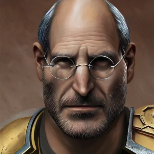 Prompt: Warhammer 40k Steve Jobs, photorealistic