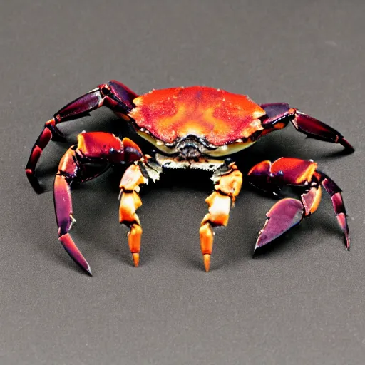 Image similar to crab in black suite