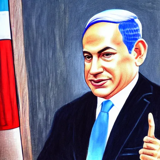 Image similar to benjamin netanyahu portrait, photorealistic, detailed