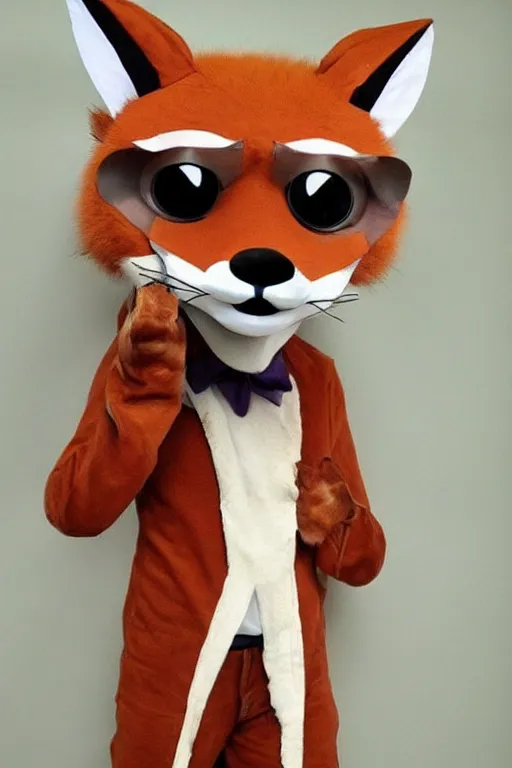 Image similar to an anthropomorphic fox, fursuit!!!!, cosplay