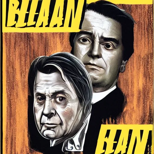 Image similar to criterion collection cover art for the film 1997 film Bean