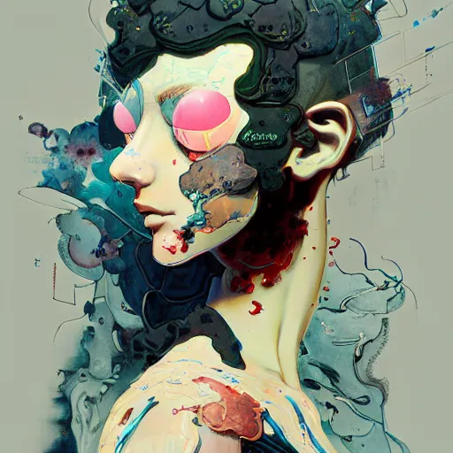 Image similar to prompt : fashion tv character portrait soft light painted by james jean and katsuhiro otomo and erik jones, inspired by akira anime, smooth face feature, intricate oil painting, high detail illustration, sharp high detail, manga and anime 1 9 9 9