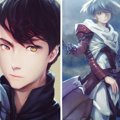 Image similar to anime portrait of Camelot as an anime boy by Stanley Artgerm Lau, WLOP, Rossdraws, James Jean, Andrei Riabovitchev, Marc Simonetti, and Sakimichan, trending on artstation