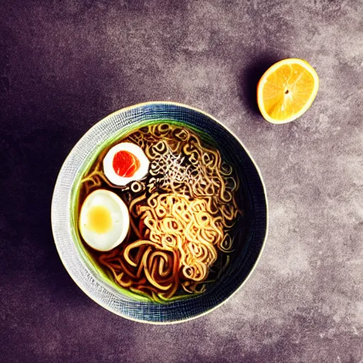 Image similar to A delicious ramen made of The Universe, a bowl that contains the universe, the only lighting is from the sunlight, photorealistic imagery, 35mm photography, professional photography, 4k, 8k