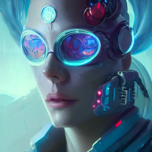 Image similar to a portrait of a beautiful cybernetic prophet, cyberpunk concept art by pete mohrbacher and wlop and artgerm and josan gonzales, digital art, highly detailed, intricate, sci-fi, sharp focus, Trending on Artstation HQ, deviantart, unreal engine 5, 4K UHD image