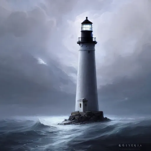 Prompt: a lighthouse standing on a cloud,digital art,ultra realistic,ultra detailed,art by greg rutkowski,photorealistic,hyperdetailed,eerie,mysterious