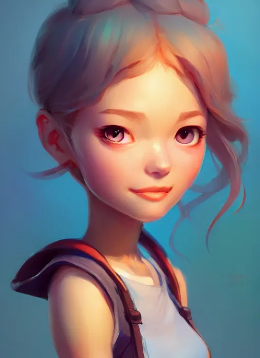 Image similar to a character concept art of an adventurous girl | | pixar - cute - fine - face, pretty face, realistic shaded perfect face, fine details by stanley artgerm lau, wlop, rossdraws, james jean, jakob eirich, andrei riabovitchev, marc simonetti, and sakimichan, trending on artstation