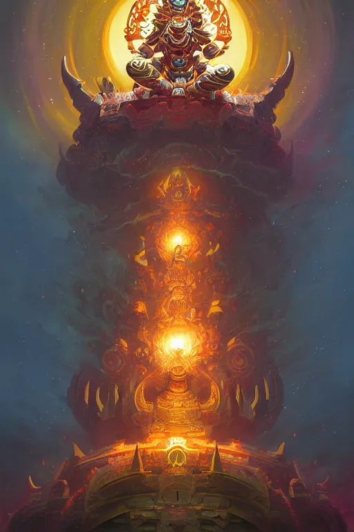 Prompt: Ancient Sacred Unicron Bodhisattva by Andreas Rocha